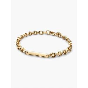 NEW PANDORA engravable bar link bracelet in gold